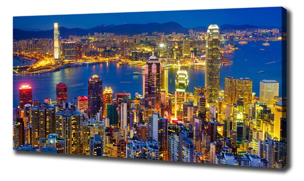 Foto obraz canvas Noční Hongkong oc-70819523