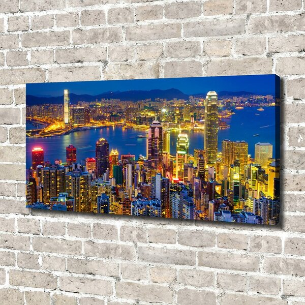 Foto obraz canvas Noční Hongkong oc-70819523