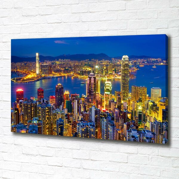 Foto obraz canvas Noční Hongkong oc-70819523