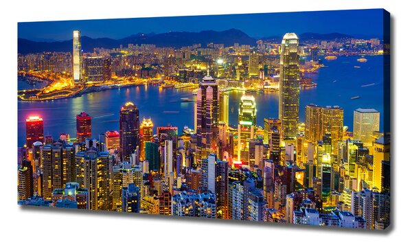 Foto obraz canvas Noční Hongkong oc-70819523