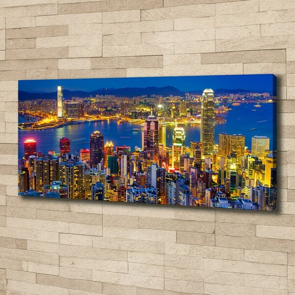 Foto obraz canvas Noční Hongkong oc-70819523