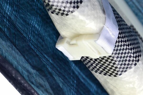 Zahradní stan 3×6 m – modrobílý, skládací, s klik systémem