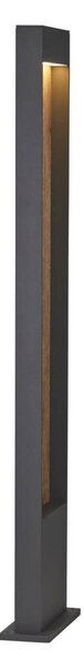 BIG WHITE SLV FLATT POLE 100 Outdoor, stojací LED svítidlo, 3000K, IP65, antracitové/hnědé 1002959