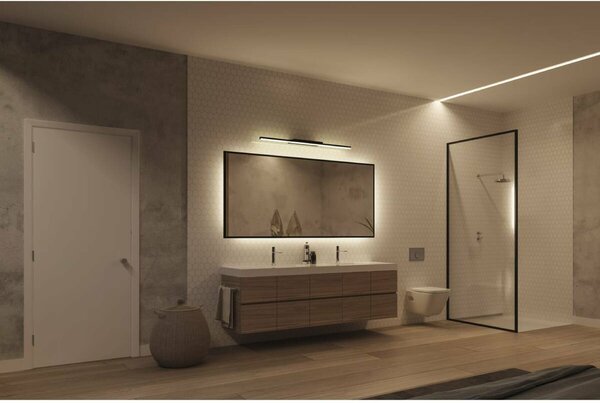 BIG WHITE SLV GLENOS 60 vnitřní LED svítidlo pro zrcadla černé CCT přepínač 3000/4000K 1003506