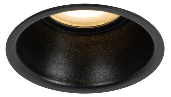 Chytré zapuštěné bodové svítidlo černé IP44 vč. Wifi GU10 50mm - Dept