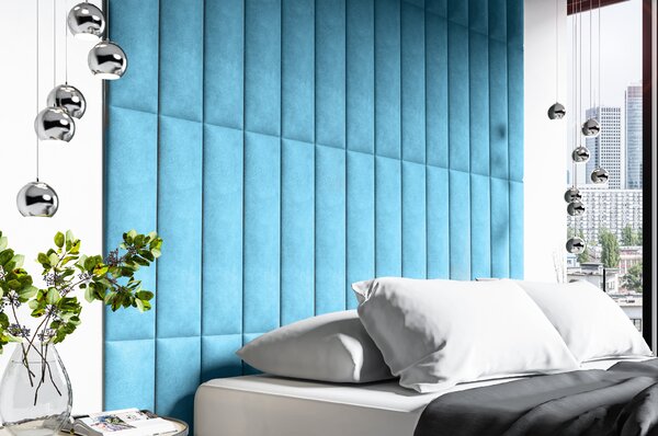 ETapik - Čalouněný panel 40 x 15 cm - Azurová 2313