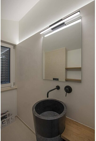 BIG WHITE SLV GLENOS 60 vnitřní LED svítidlo pro zrcadla černé CCT přepínač 3000/4000K 1003506