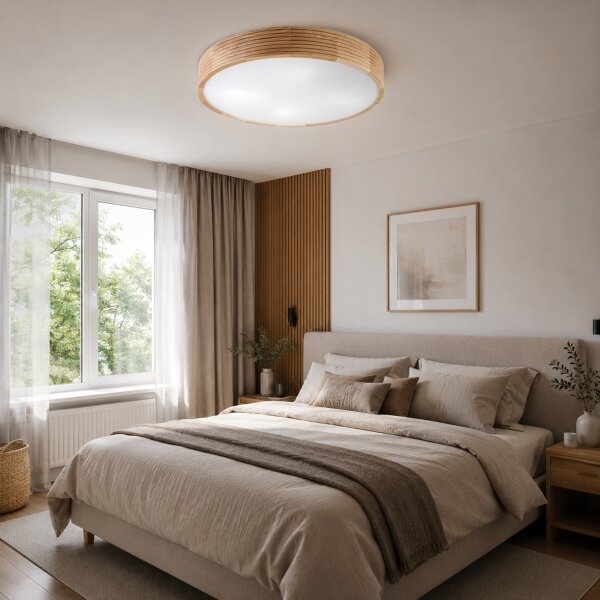 Brilagi - LED Stropní svítidlo CARVALHO MODERN 4xE27/60W/230V dub pr. 57,5 cm