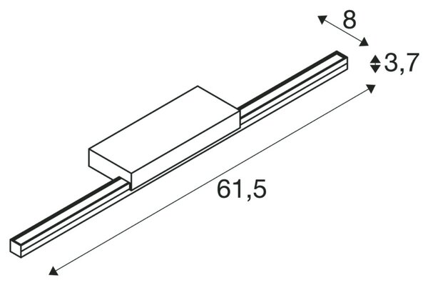 BIG WHITE SLV GLENOS 60 vnitřní LED svítidlo pro zrcadla černé CCT přepínač 3000/4000K 1003506