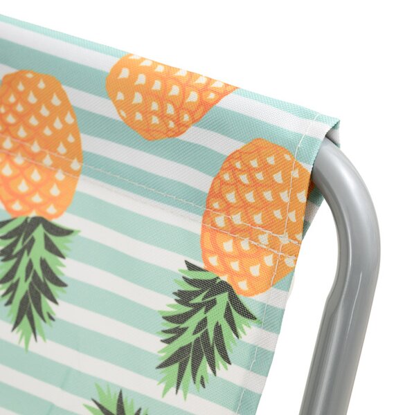 Sada 2 ks skládacích plážových lehátek SAND PINEAPPLE, barevné