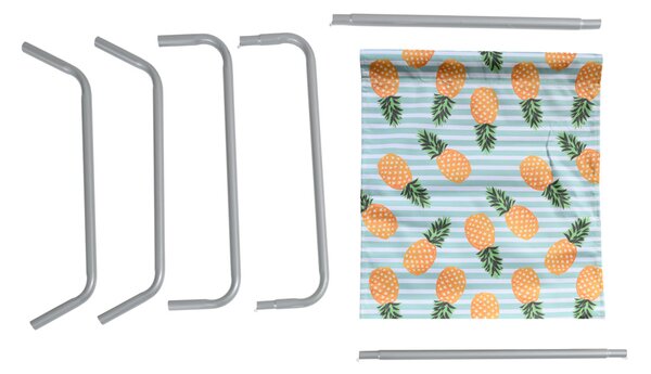 Sada 2 ks skládacích plážových lehátek SAND PINEAPPLE, barevné