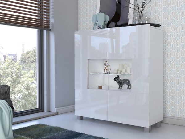 Vitrína Bralani BR01, Barva: Kašmír, Osvětlení: osvětlení LED - bílé 5903211429224