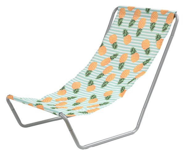 Sada 2 ks skládacích plážových lehátek SAND PINEAPPLE, barevné