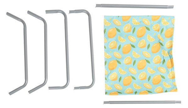Sada 2 ks skládacích plážových lehátek SAND LEMON, barevné