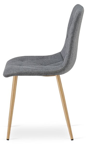 Set dvou jídelních židlí LIBRA tmavě šedé / hnědé nohy (2 ks)