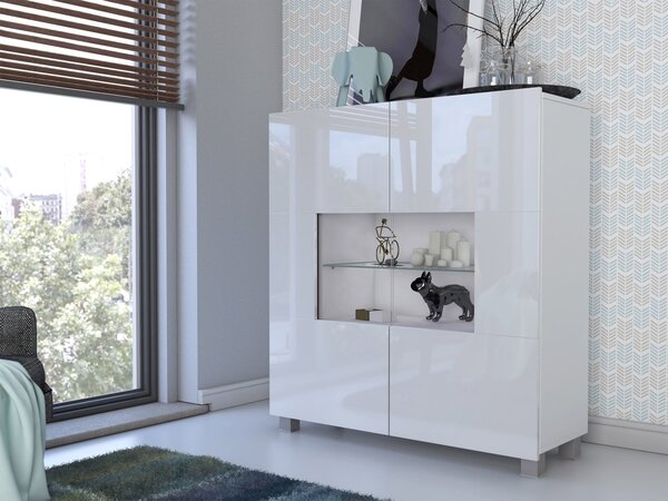 Vitrína Bralani BR01, Barva: Kašmír, Osvětlení: osvětlení LED - bílé 5903211429224
