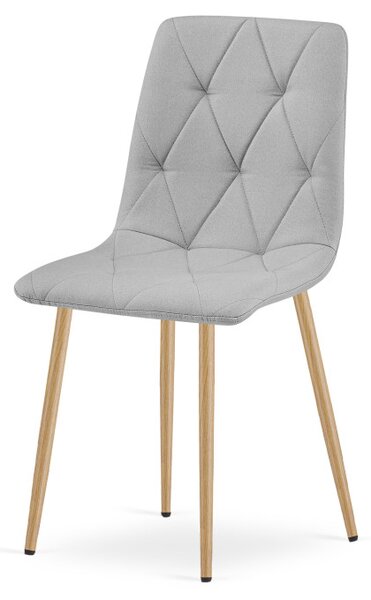 Set dvou jídelních židlí LIBRA světle šedé / hnědé nohy (2 ks)
