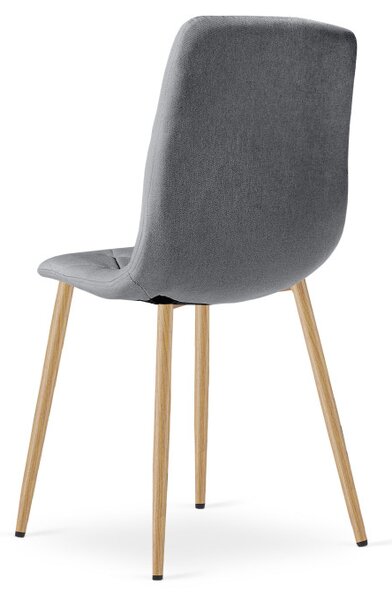 Set dvou jídelních židlí LIBRA tmavě šedé / hnědé nohy (2 ks)