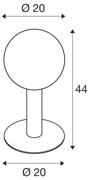BIG WHITE SLV GLOO PURE 44 Pole venkovní stojací svítidlo, E27, antracit, IP44 1002000