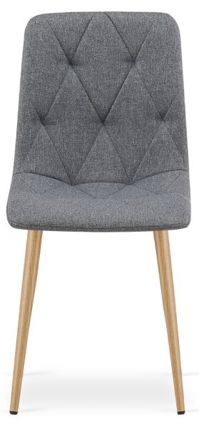 Set dvou jídelních židlí LIBRA tmavě šedé / hnědé nohy (2 ks)
