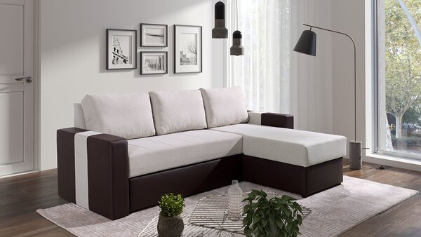 Rohová sedací souprava Nado, Potah: ekokůže Soft 066 + Aura 01, Strana: pravá 5902928171143