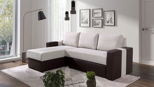 Rohová sedací souprava Nado, Potah: ekokůže Soft 066 + Aura 01, Strana: pravá 5902928171143