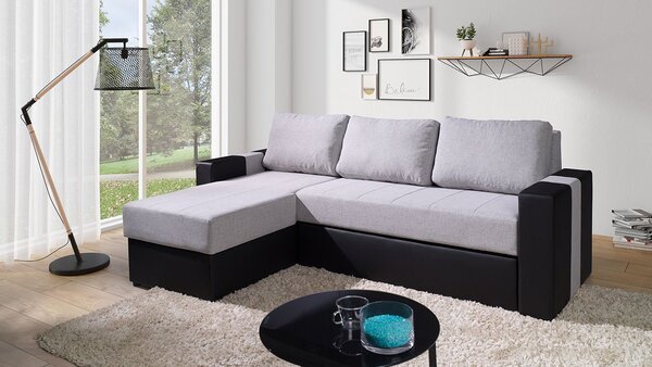 Rohová sedací souprava Nado, Potah: ekokůže Soft 066 + Aura 01, Strana: pravá 5902928171143