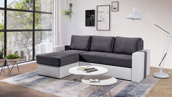 Rohová sedací souprava Nado, Potah: ekokůže Soft 066 + Aura 01, Strana: pravá 5902928171143