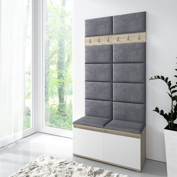 ETapik - Čalouněný panel 60 x 30 cm - Šedá 2314