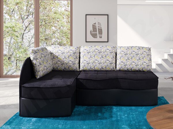 Rohová sedací souprava Hokus, Potah: ekokůze Soft 011 + Alcala 14 + Neptun 01, Strana: pravá 5902928669701