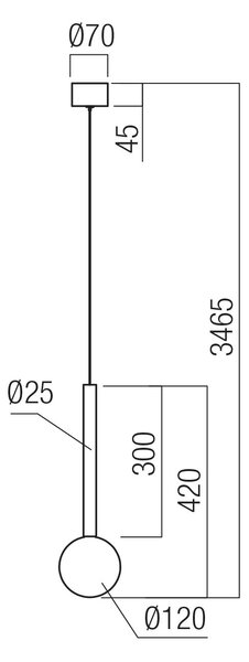 Redo Závěsné LED svítidlo BOLLA, 8W, ø 12 cm, CCT 2700-3000K Barva: Černá