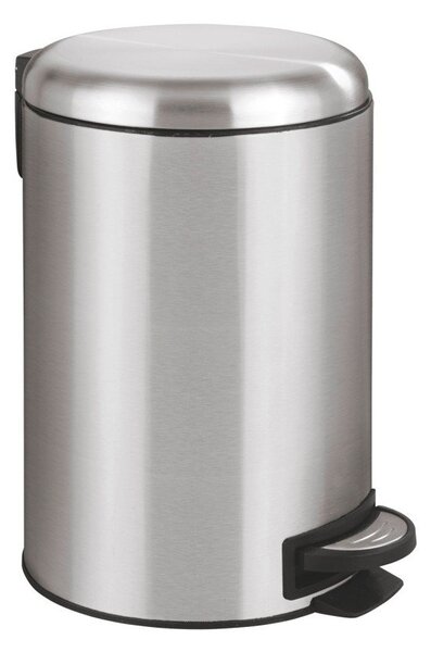 Pedálový odpadkový koš ve stříbrné barvě Wenko Leman, 12 l