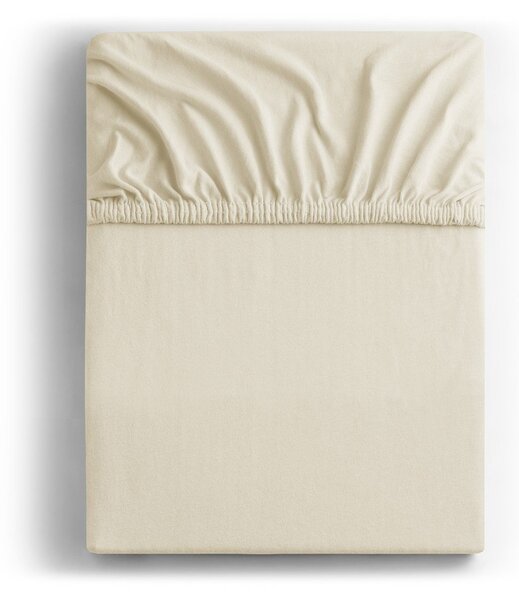 Béžové napínací prostěradlo jersey 200x200 cm Amber – Restilo