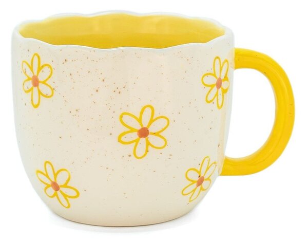 Žlutý/krémový porcelánový hrnek 350 ml Surprise Highland Cow – Sass & Belle