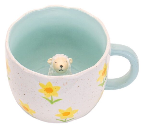 Modrý/krémový porcelánový hrnek 350 ml Surprise Sheep – Sass & Belle