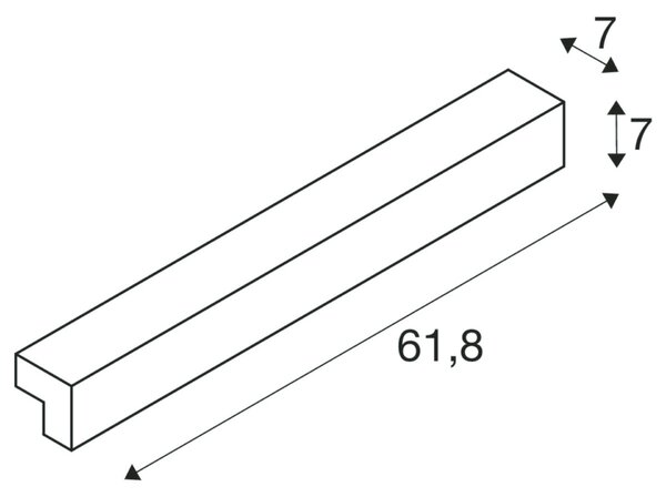 BIG WHITE SLV L-LINE 60 LED nástěnné a stropní svítidlo, IP44, 3000K, 820lm, stříbrošedá 1001300