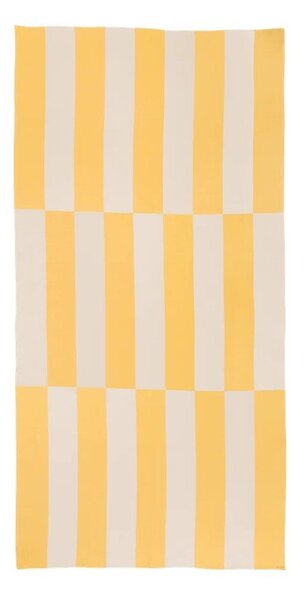Žlutá bavlněná plážová osuška 100x160 cm Su – noo.ma