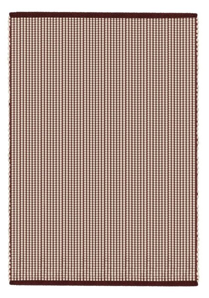 Vínový/v přírodní barvě ručně tkaný vlněný koberec 140x200 cm Talo – noo.ma