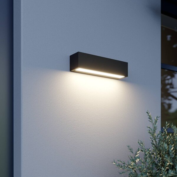 Venkovní nástěnné svítidlo Lucande LED Lengo, 25 cm, grafitově šedá, 1