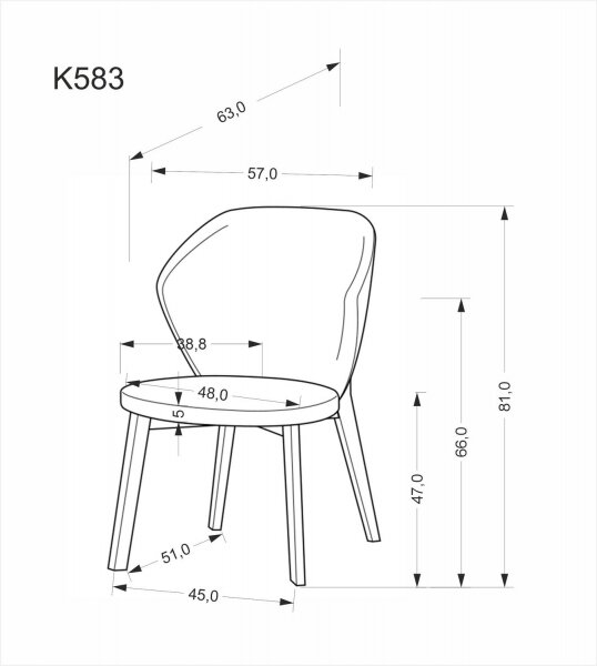 Halmar jídelní židle K583