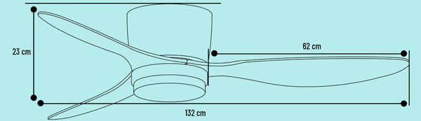 Noaton 11132WW Fornax, bílá, stropní ventilátor se světlem