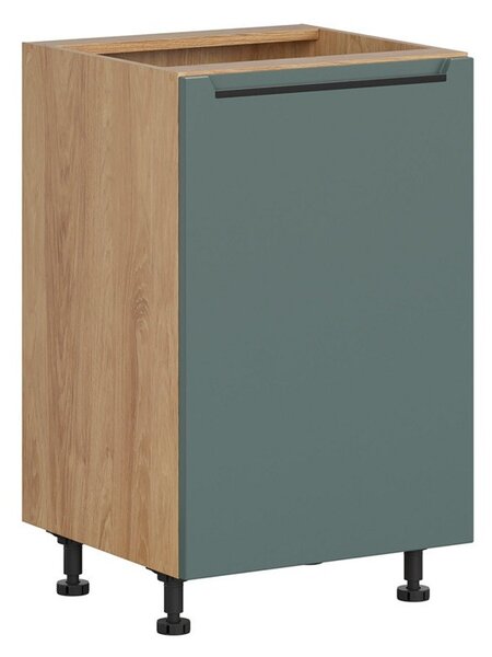 BRW Kuchyně Family Line Iris D-45/82-P, dub hikora/boho green matt