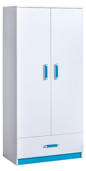 Skříň Tofiko TO01, Barva: bílý / bílý + růžovy 5902928233766