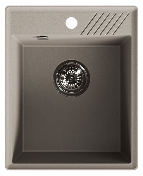 Laveo Hub, 1-komorový granitový dřez 394x485x204 mm, béžová, LAV-SPH_410Y