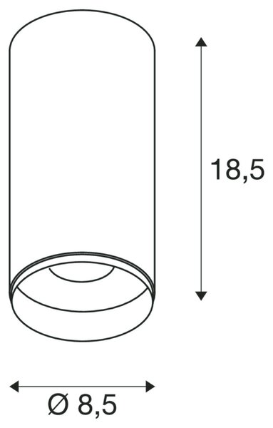 BIG WHITE SLV NUMINOS CL PHASE M vnitřní LED přisazené stropní svítidlo černá/černá 4000 K 36° 1004235