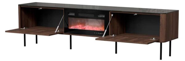 TV stolek Linos II, ořech warmia / černá