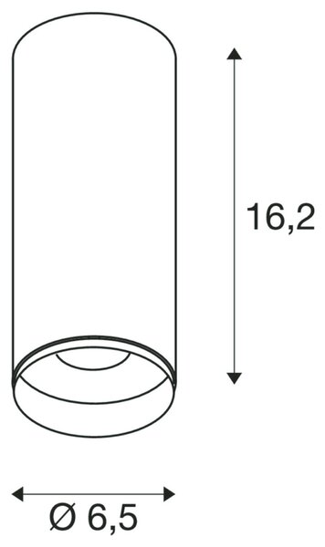 BIG WHITE SLV NUMINOS CL PHASE S vnitřní LED přisazené stropní svítidlo bílá/černá 2700 K 36° 1004127