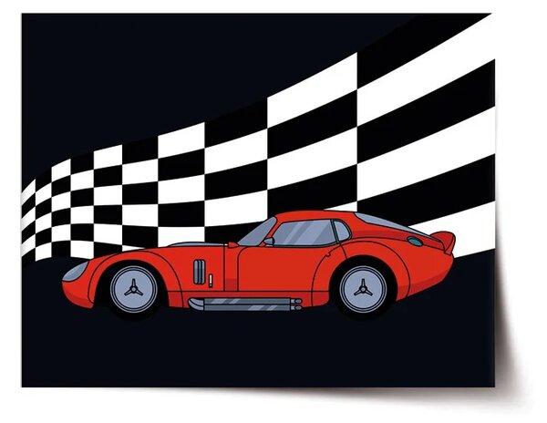 Sablio Plakát Závodní auto - 60x40 cm