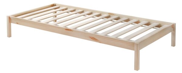 Dětská patrová postel s přistýlkou 90 cm Virtuoso (přírodní) (s roštem) (s úl. prostorem)