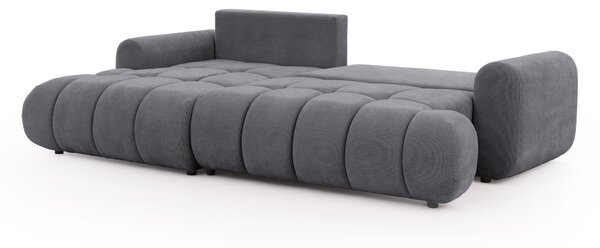 Rohová sedačka Lutario Mini s rozkladem levá - šedý šenil Vibe 95